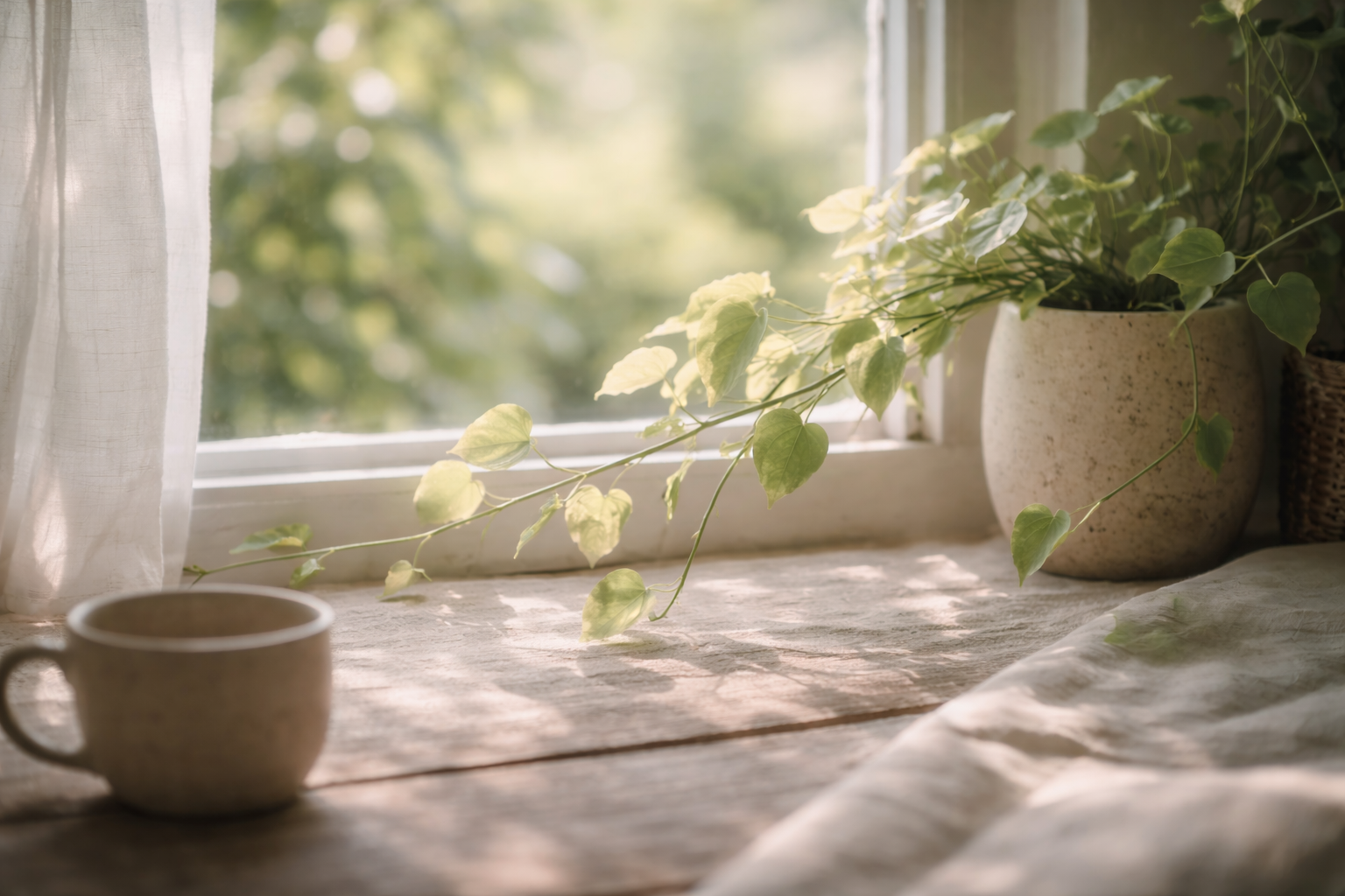 A gentle and comforting image representing personal growth, patience and self-compassion