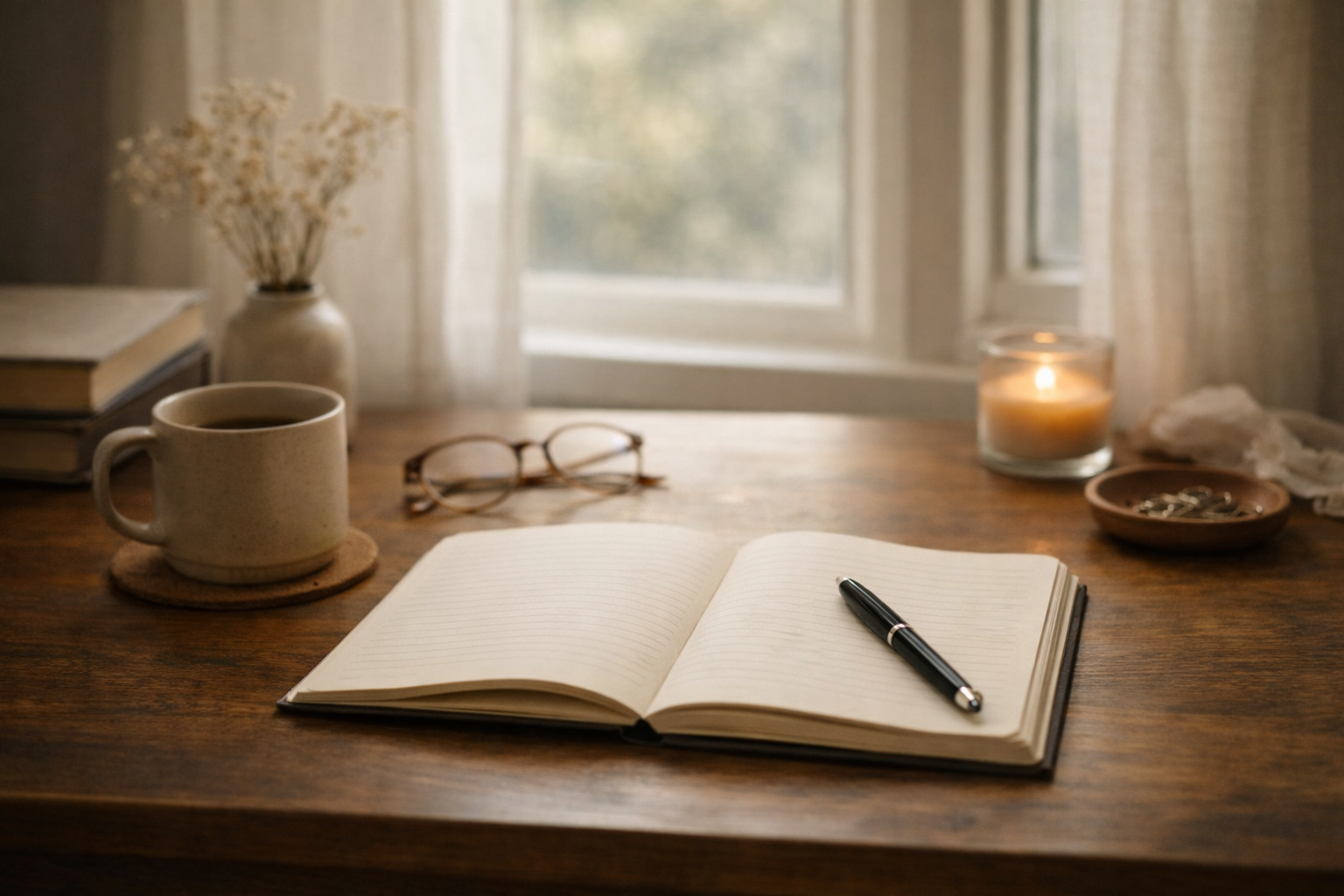 A slow and peaceful lifestyle moment reflecting patience, self-acceptance and living at your own pace