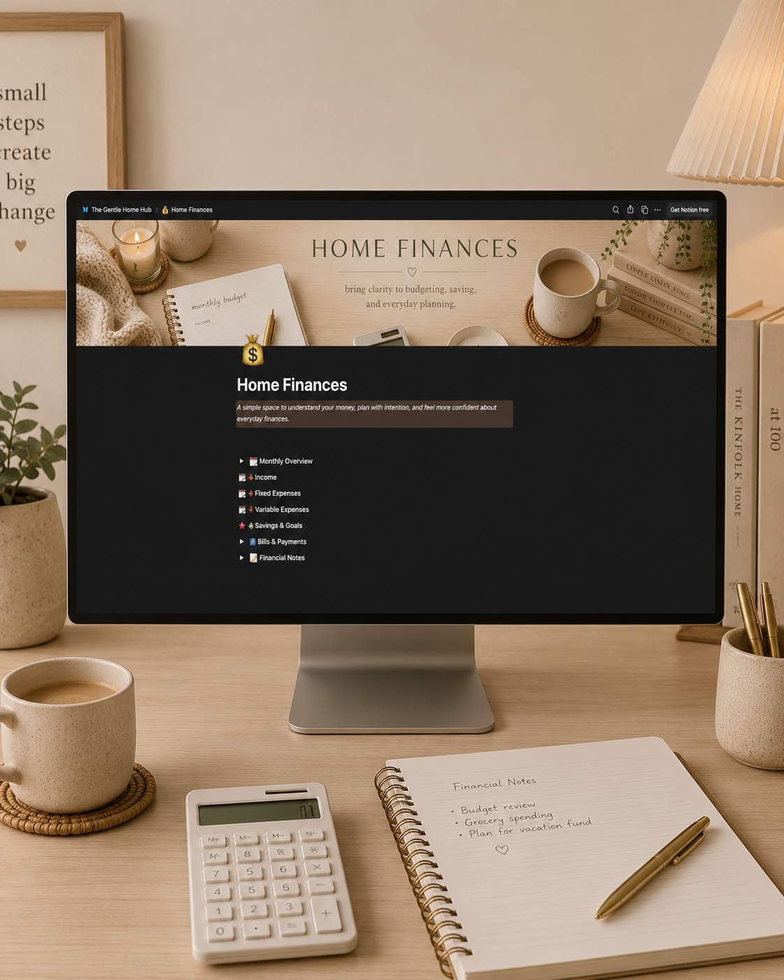 The Gentle Home Hub — Notion Home & Life Planner